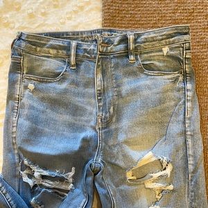 American Eagle next level stretch ripped skinny jeans